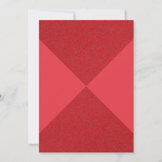 Tomato Red Cross Diamond Card – Aanpasbaar Save The Date (Voorkant)