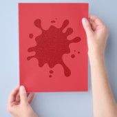 Tomato Red Customizable Splatter Flyer (Hand)