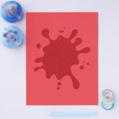 Tomato Red Customizable Splatter Flyer (Enkel)