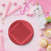 Tomato Red Diamond Lijst Party Bord – Aanpassen (Feest)