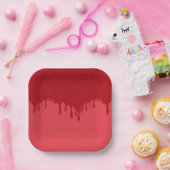 Tomato Red Drip Custom Paper Bord (Feest)