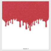 Tomato Red Drip Custom Vinyl Sticker (Vel)