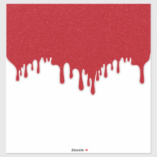 Tomato Red Drip Custom Vinyl Sticker (Vel)