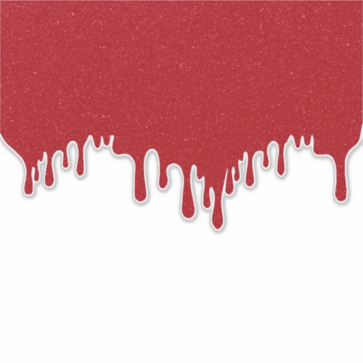 Tomato Red Drip Custom Vinyl Sticker (Voorkant)