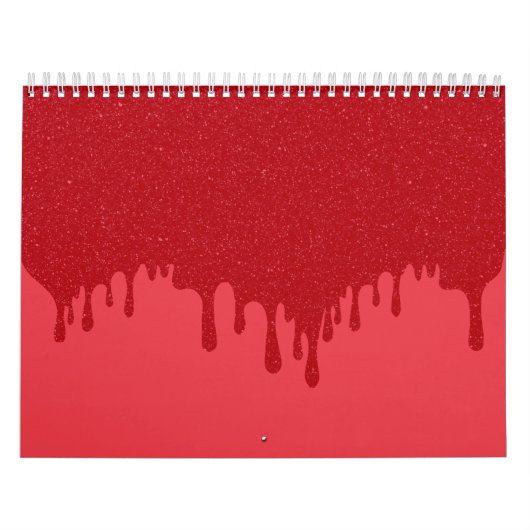 Tomato-Red Drip Custom Wall Calendar Kalender (Hoes)
