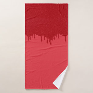 Tomato-Red Drip Luxe Badhanddoek –