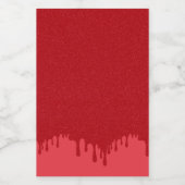 Tomato Red Drip Mini Bottle Labels – Wijn Etiket (Enkel label)