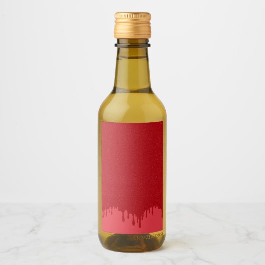 Tomato Red Drip Mini Bottle Labels – Wijn Etiket (Voorkant)