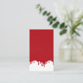 Tomato Red Drip on White Calling Card – Customize Contactkaartje (Staand voorkant)