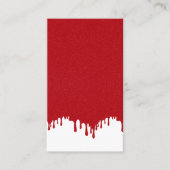 Tomato Red Drip on White Calling Card – Customize Contactkaartje (Voorkant)