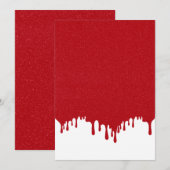 Tomato Red Drip Top Vouw Menukaart – Aanpasbaar (Voorkant / Achterkant)