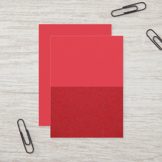 Tomato Red Dual-Tone Custom Visitekaartje (Voorkant / Achterkant in situ)