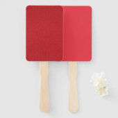 Tomato Red Duo Hand Fan Set – Textured & Solid Handwaaier (Voorkant en achterkant)
