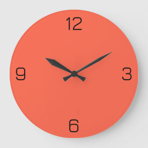 Tomato Red FF6347 Kleur met Jouw naam toevoegen Op Grote Klok