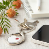 Tomato-Red Heart Keychain Gift – Customizable (Zijkant)