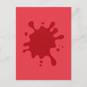  Tomato Red Inkblot Holiday Briefkaart