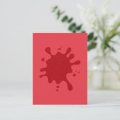 Tomato Red Inkblot Holiday Briefkaart (Staand voorkant)