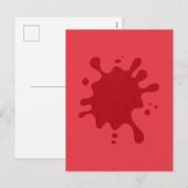Tomato Red Inkblot Holiday Briefkaart (Voorkant / Achterkant)