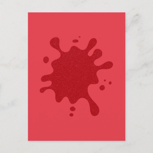 Tomato Red Inkblot Holiday Briefkaart (Voorkant)