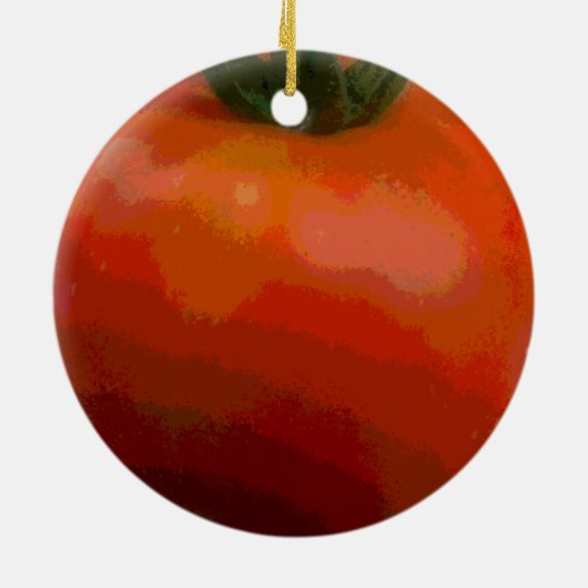 Tomato Red Keramisch Ornament (Achterkant)