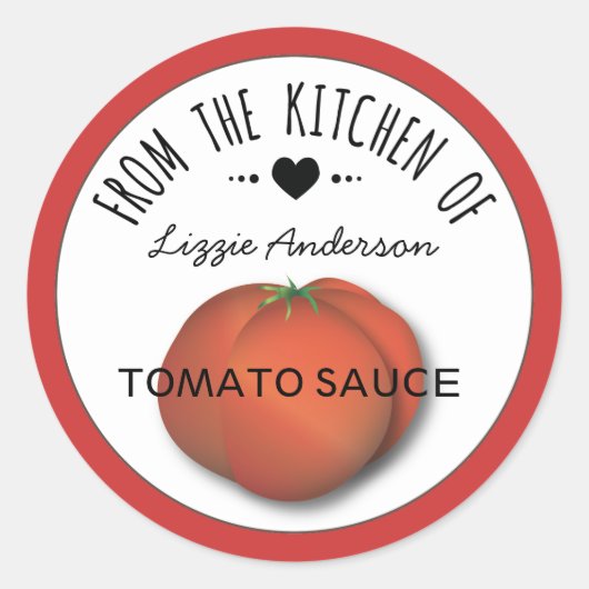 Tomato Red Modern Uit de keuken van Label (Voorkant)