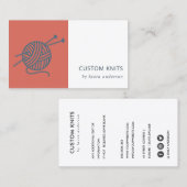 TOMATO RED NAVY GRAY KNITTING WOOL YARN BALL VISITEKAARTJE (Voorkant / Achterkant)