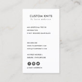 TOMATO RED NAVY GRAY KNITTING WOOL YARN BALL VISITEKAARTJE (Achterkant)