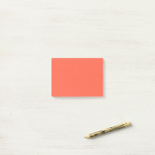 Tomato Red Solid Color Post-it® Notes (Op bureau)
