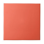 Tomato Red Solid Color Tegeltje (Voorkant)