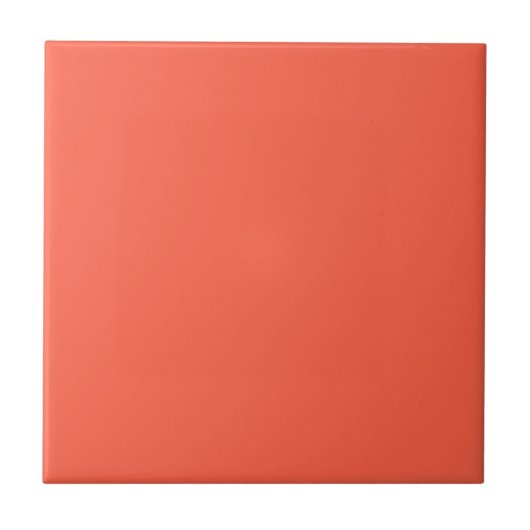 Tomato Red Solid Color Tegeltje (Voorkant)
