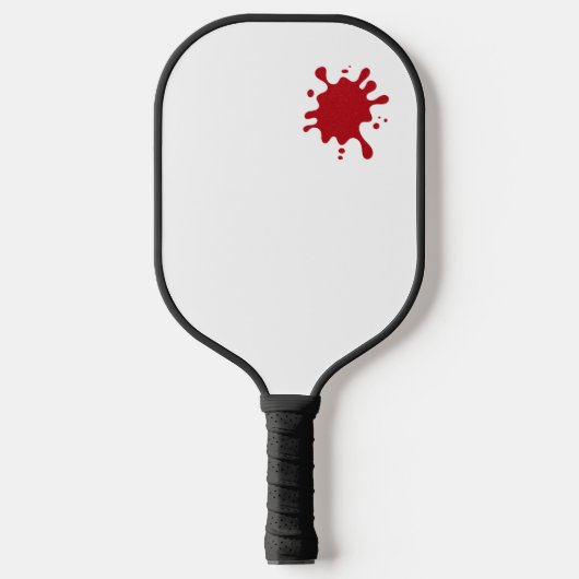Tomato Red Spat Splash Pickleball Paddle – Aanpass (Voorkant)