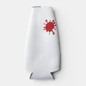 Tomato Red Splash 12-oz Bottle Cooler – Customize (Voorkant)