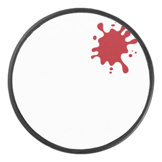 Tomato Red Splash Custom Hockey Puck (Voorkant)