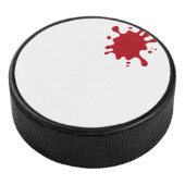 Tomato Red Splash Custom Hockey Puck (3/4)
