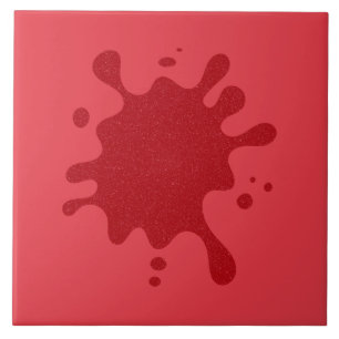 Tomato Red Splash Custom Keramische Tegel Tegeltje