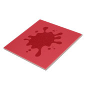 Tomato Red Splash Custom Keramische Tegel Tegeltje (Zijkant)
