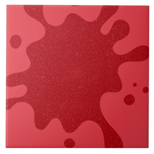 Tomato Red Splash Custom Keramische Tegel Tegeltje (Voorkant)