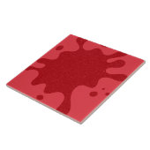 Tomato Red Splash Custom Keramische Tegel Tegeltje (Zijkant)