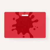 Tomato-Red Splash Custom Name Badge (Voorkant)