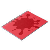 Tomato Red Splash Custom Spiral Photo Notitieboek (Linkerzijde)