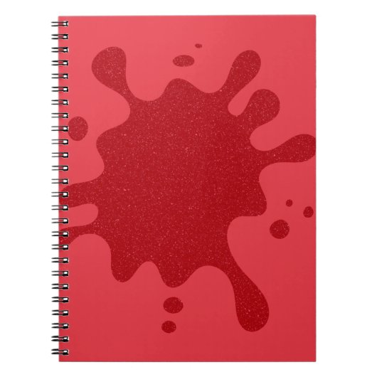 Tomato Red Splash Custom Spiral Photo Notitieboek (Voorkant)