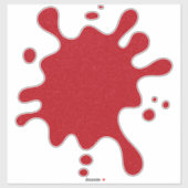 Tomato Red Splash Custom Vinyl Sticker (Vel)