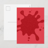 Tomato Red Splash Holiday Briefkaart (Voorkant / Achterkant)