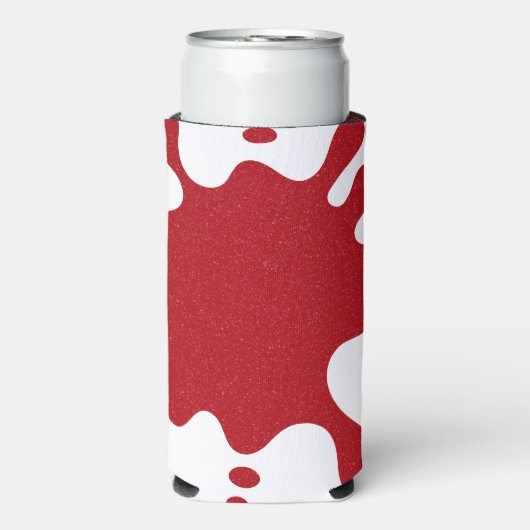 Tomato Red Splash on White Can Cooler (Seltzer Voorkant)