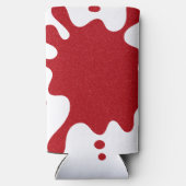 Tomato Red Splash on White Can Cooler (Achterkant)