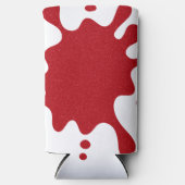 Tomato Red Splash on White Can Cooler (Voorkant)
