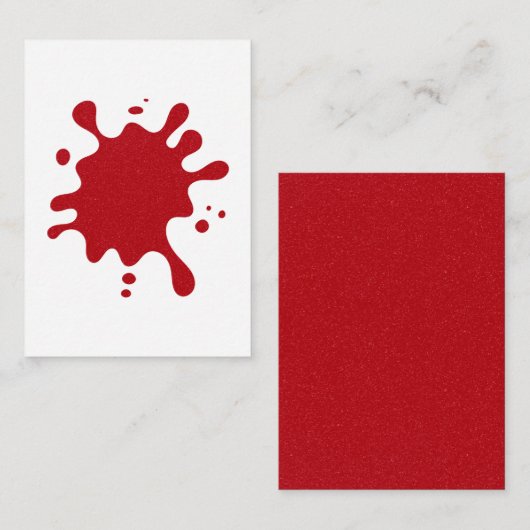 Tomato Red Splat Business Insert Card Notitiekaartje (Voorkant / Achterkant)