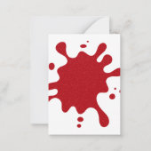 Tomato Red Splat Custom Mini Flat Note Card Notitiekaartje (Voorkant)