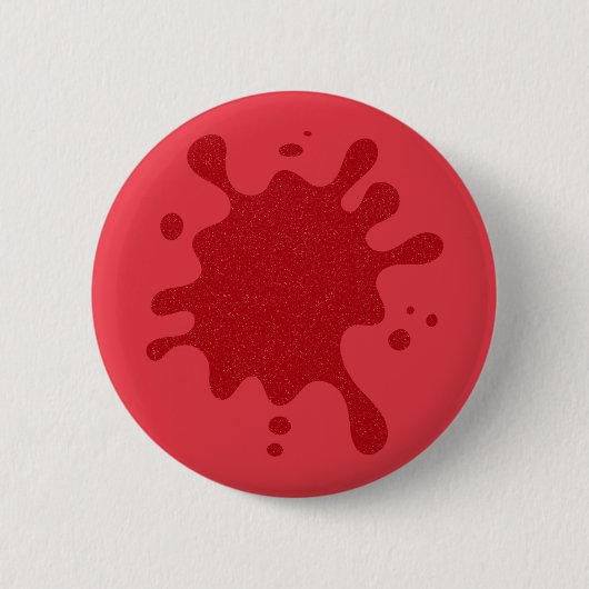 Tomato-Red Splatter Accent Custom Button (Voorkant)