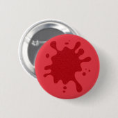 Tomato-Red Splatter Accent Custom Button (Voorkant /achterkant)
